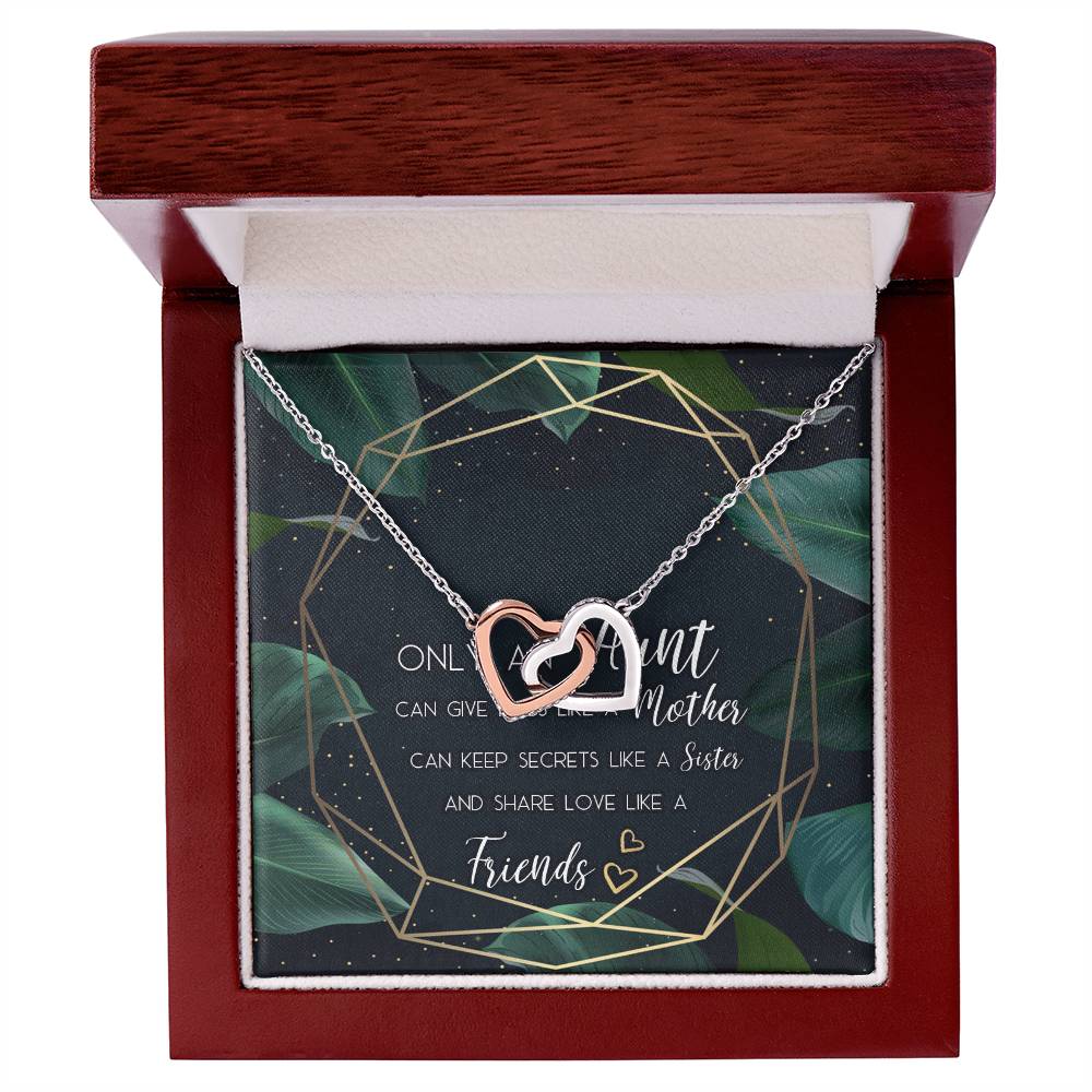 Aunt Necklace Interlocking Heart Necklace For Aunt Aunt Wedding Gift Aunt Of The Bride Personalized Necklace For Aunt Aunt Of The Groom Interlocking Hearts Necklace