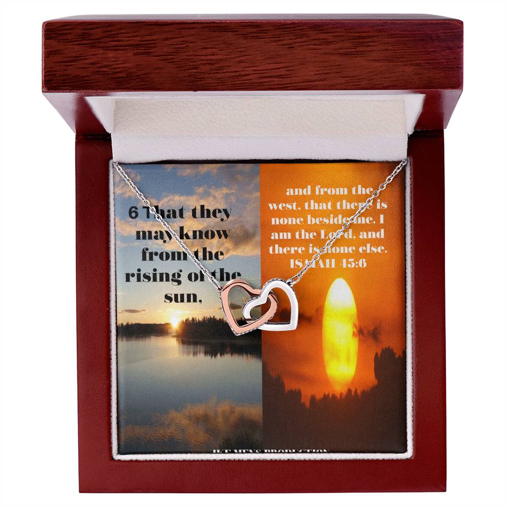 Ike Mens Collage Scripture Jewelry Interlocking Hearts Necklace