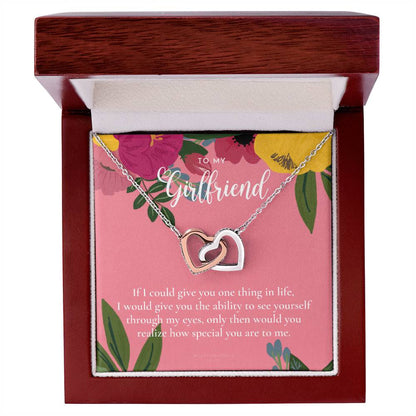To My Girlfriend Girlfriend Necklace Anniversary Gift For Girlfriend Girlfriend Gift Gift For Girlfriend Necklace For Girlfriend Christmas Gift Birthday Gift Interlocking Hearts Necklace