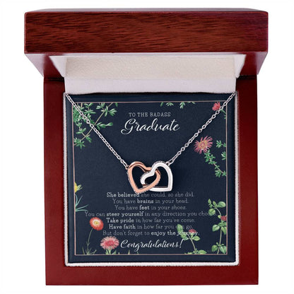 Graduation Gift Necklace Graduation Gift For Her College Graduation Gift For Her High School Senior Graduation Class Of Interlocking Hearts Necklace