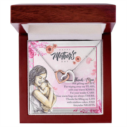 Interlocking Heart Necklace Gift For Mothers Day Interlocking Hearts Necklace