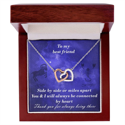Aries To Scorpio Best Friend Interlocked Hearts Necklace Interlocking Hearts Necklace