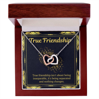 True Friendship Necklace Interlocking Hearts Necklace