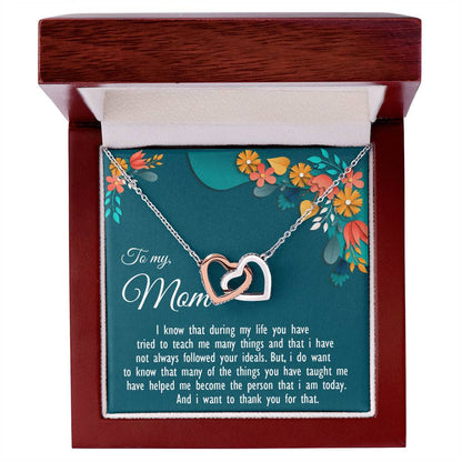 Two Hearts Never-Ending Love Necklace Interlocking Hearts Necklace