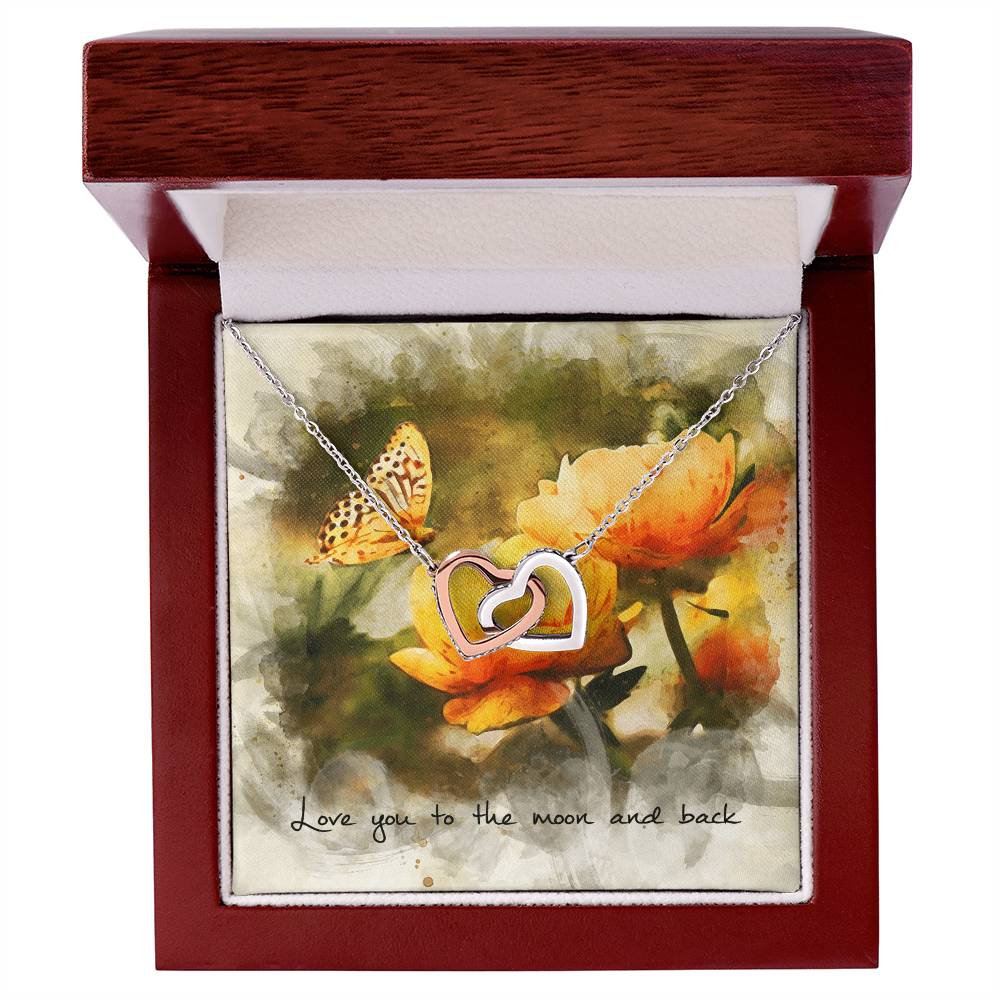 Interlocking Hearts Necklace – Butterfly Message Card