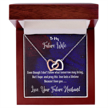 Love You Forever Interlocked Heart Necklace For Future Wife Interlocking Hearts Necklace