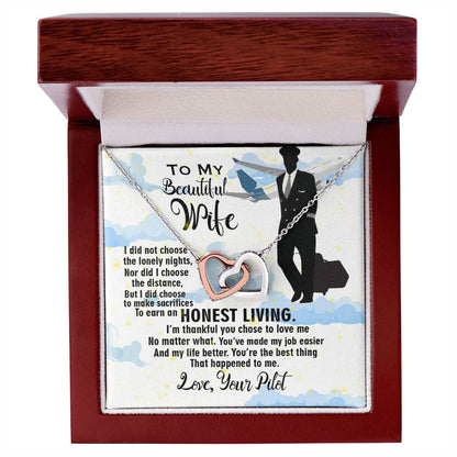 Pilot'S Wife - Interlocking Heart Necklace Interlocking Hearts Necklace