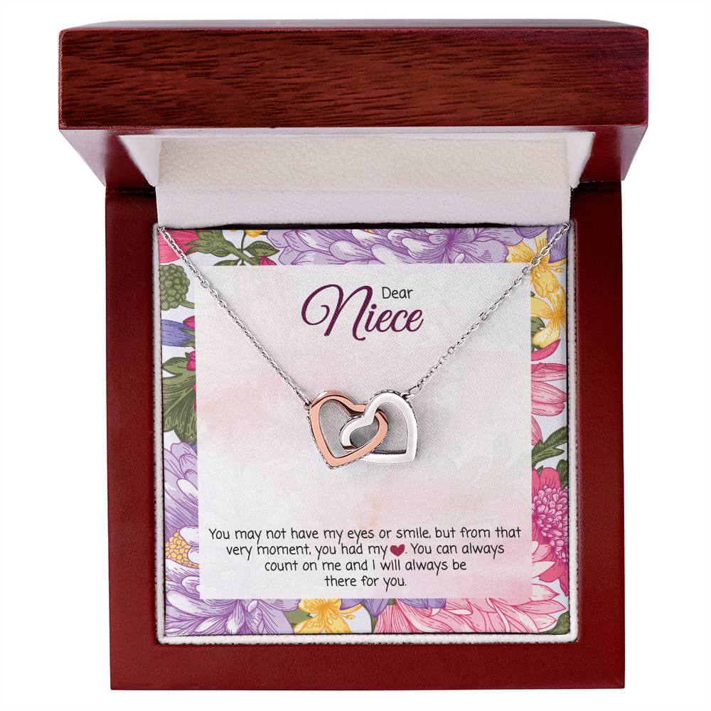 Interlocking Hearts Necklace For Niece