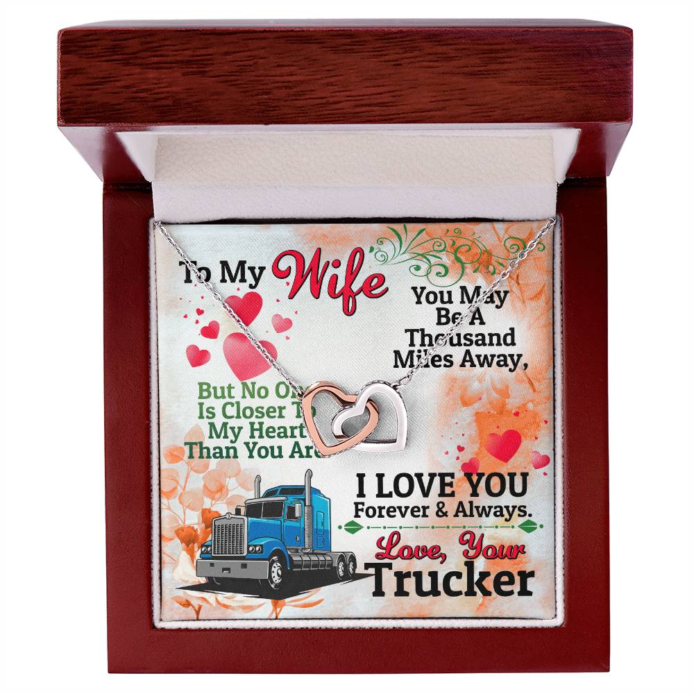 Trucker'S Wife - Interlocking Heart Necklace Interlocking Hearts Necklace