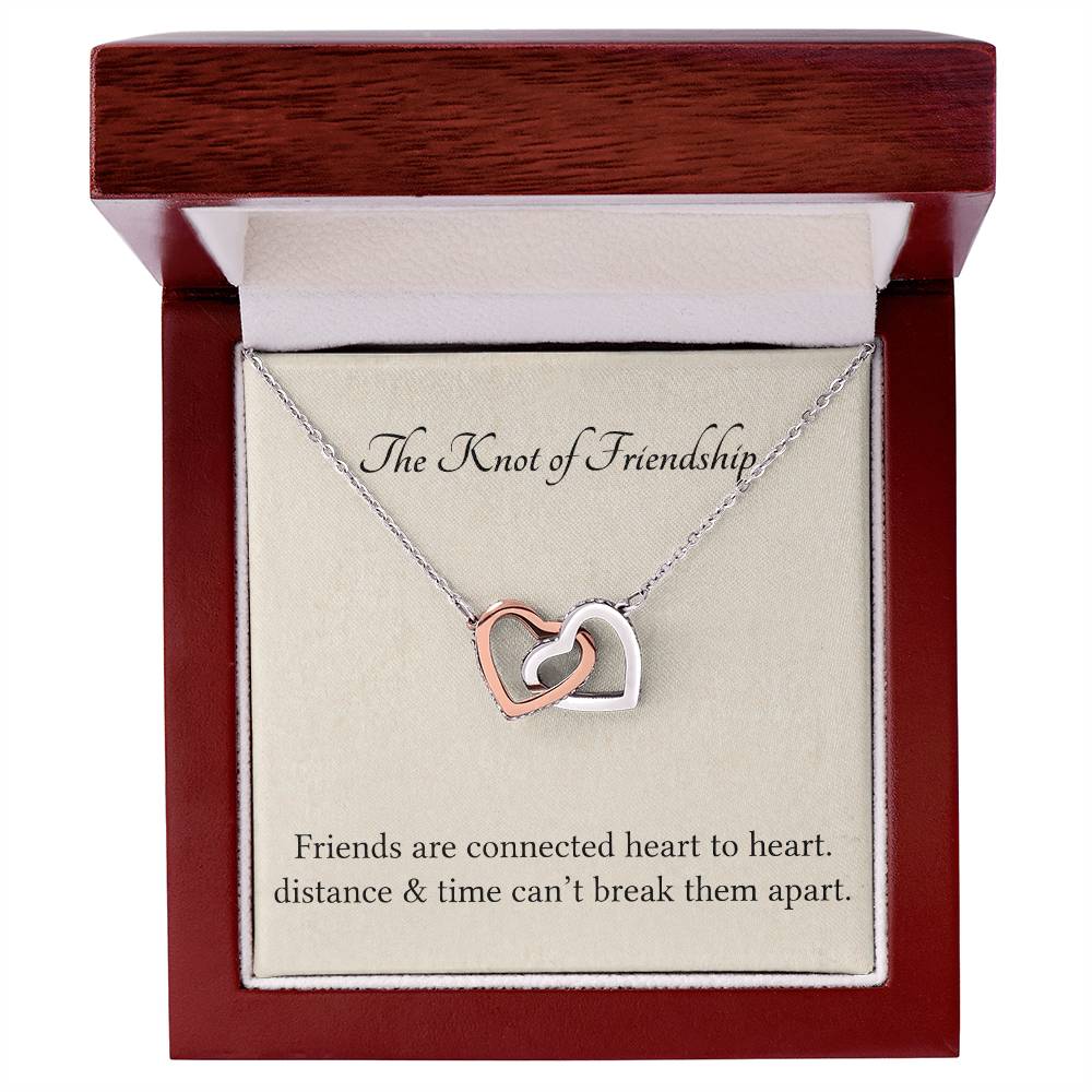 The Knot Of Friendship Soul Sister Interlocking Heart Necklace Best Friend Gift Bff Gift Interlocking Hearts Necklace