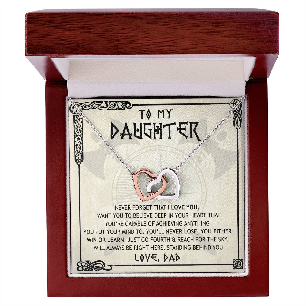 Meaningful Gift For Daughter From Dad Interlocking Hearts Necklace