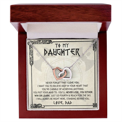 Meaningful Gift For Daughter From Dad Interlocking Hearts Necklace