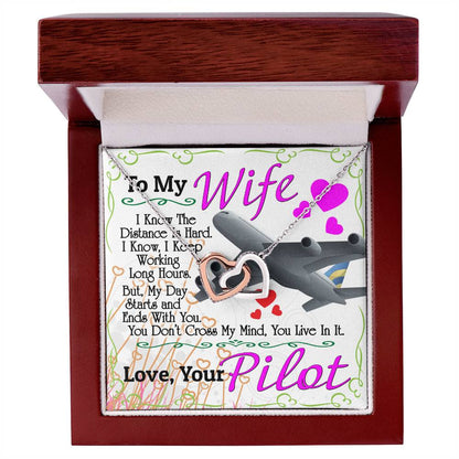 Pilot'S Wife - Interlocking Heart Necklace Interlocking Hearts Necklace