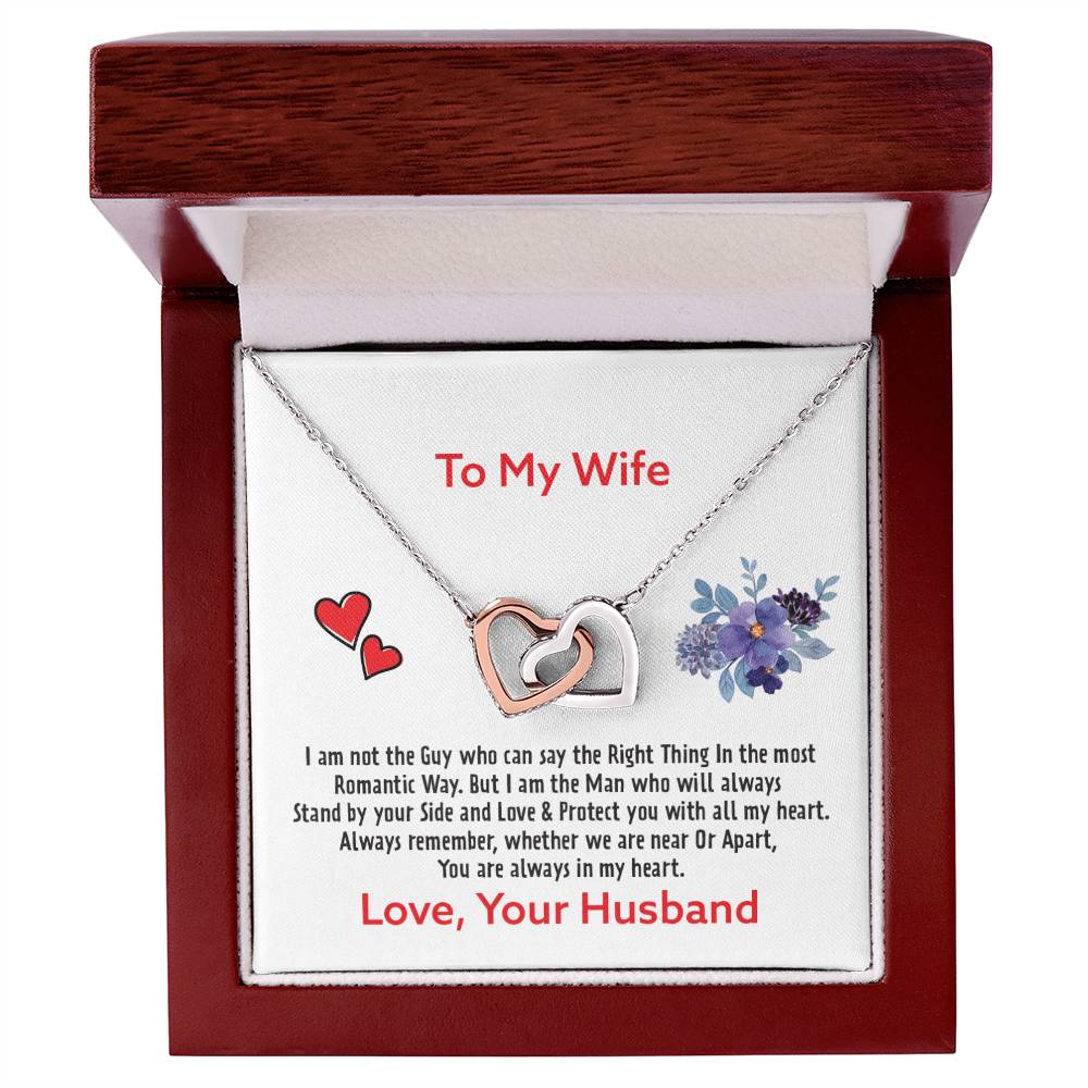 Gift For Wife - Interlocking Heart Necklace Interlocking Hearts Necklace