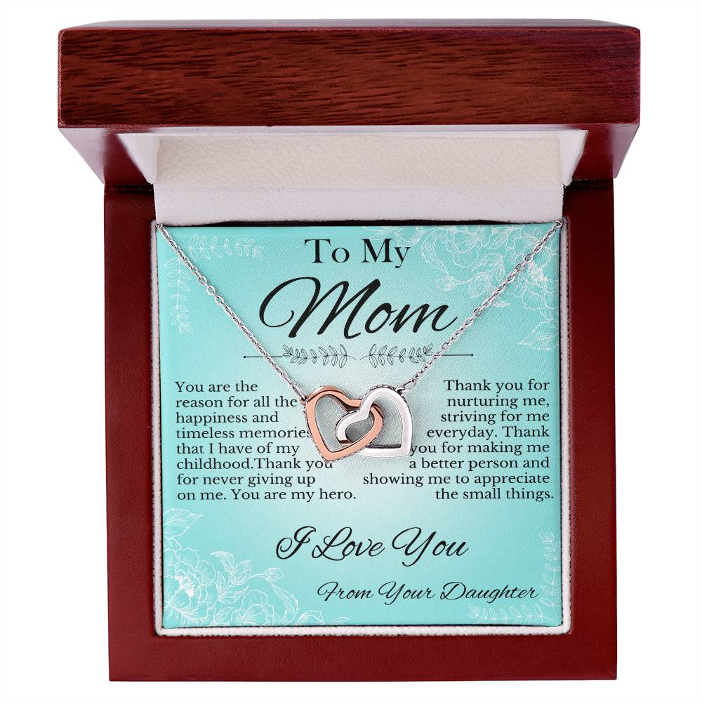 Mother'S Day Gifts From Daughter Gift Ideas 2021 Best Gifts For Mom 2021 Two Hearts Interlocking Hearts Necklace