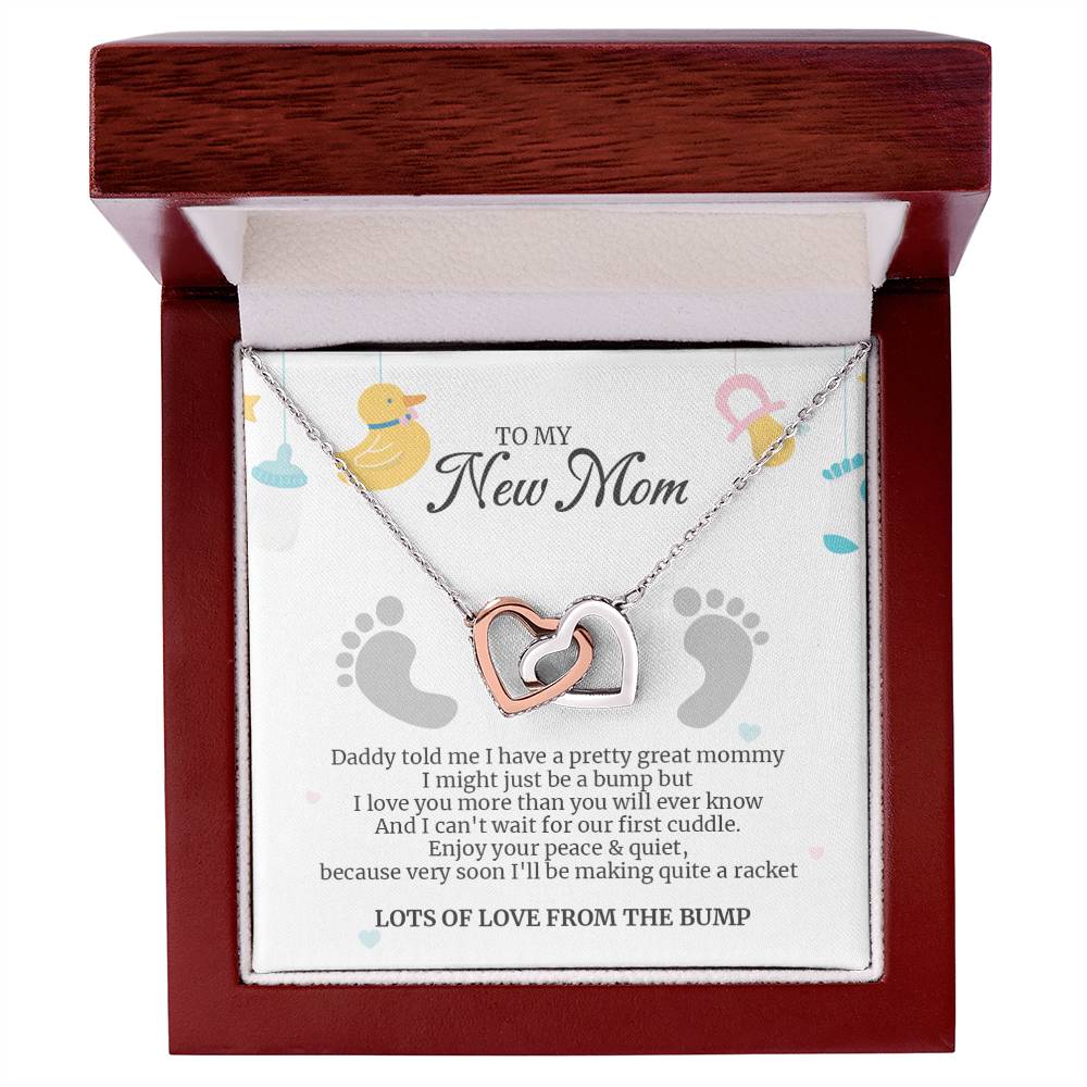 Lots Of Love From The Bump Interlocking Hearts Necklace