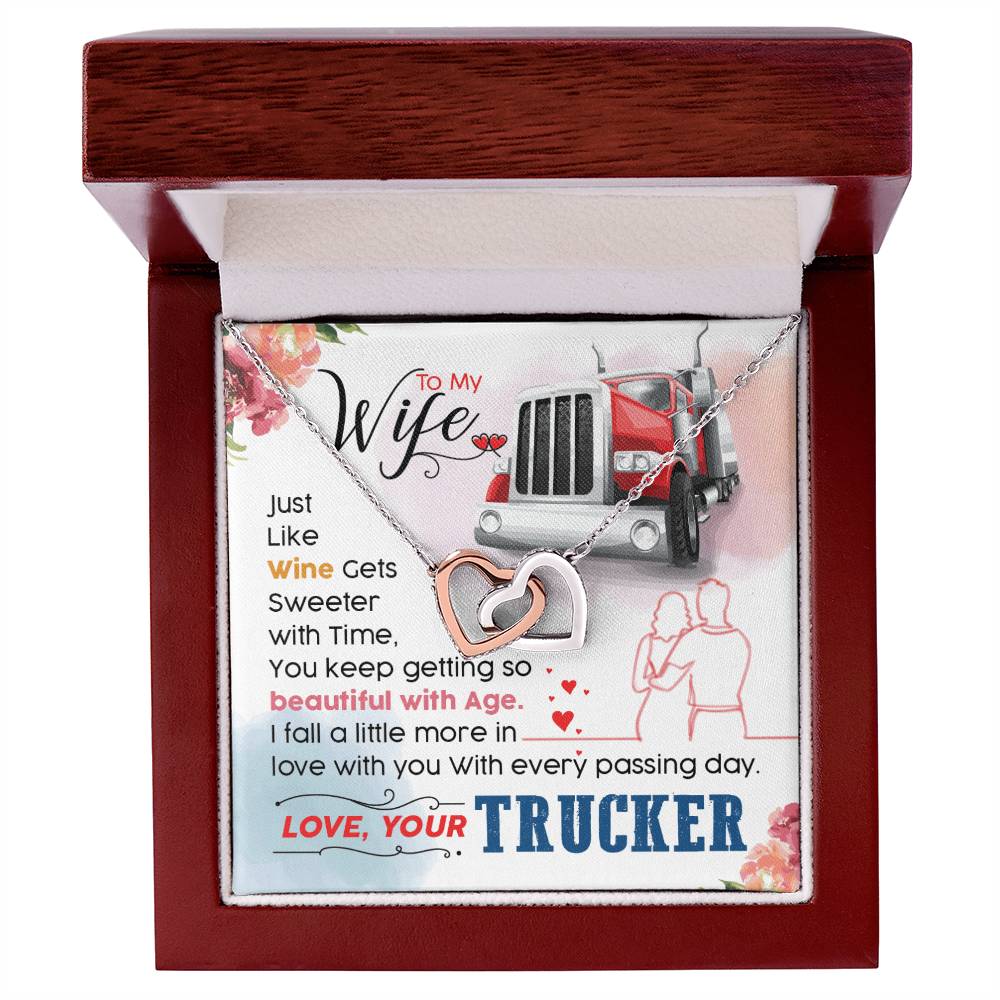 Trucker'S Wife - Interlocking Heart Necklace Interlocking Hearts Necklace