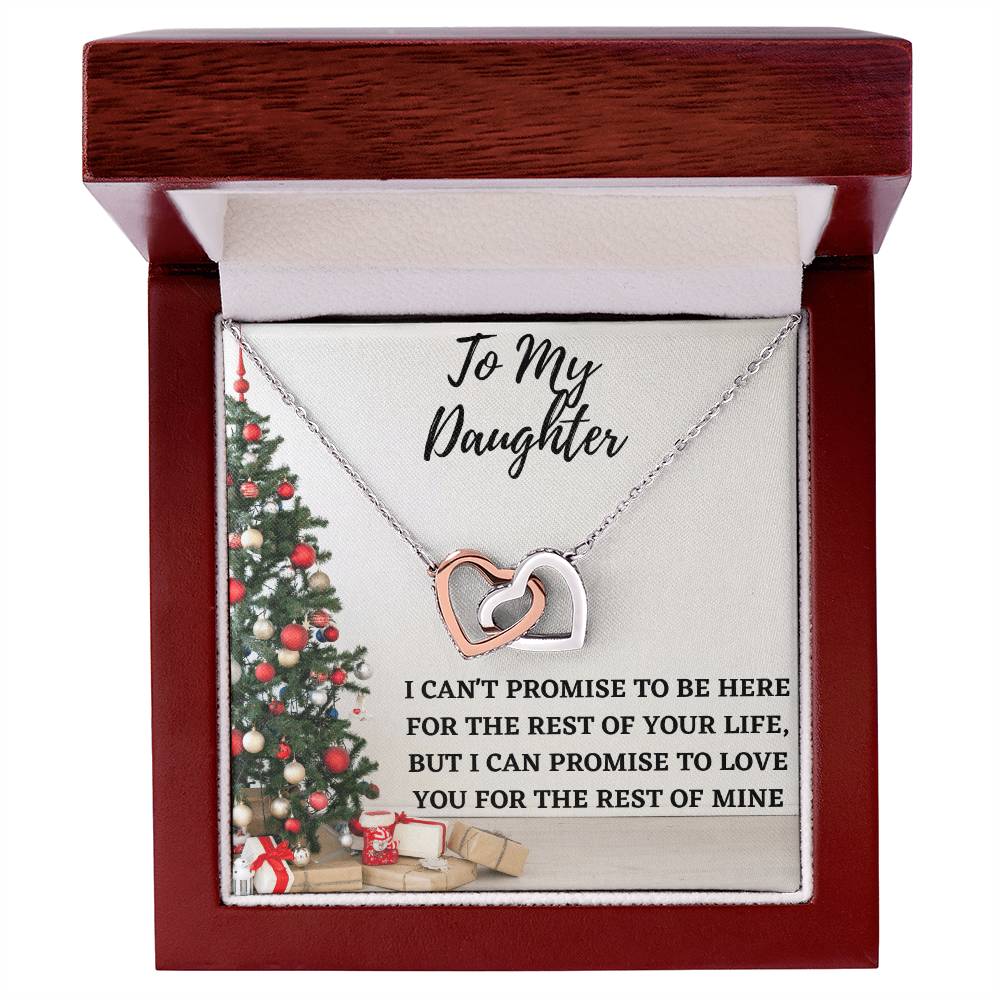 To My Daughter - Promise To Love You Interlocking Hearts Necklace