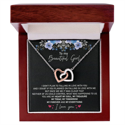 Perfect Valentines Necklace Gift For Girlfriend Wife Future Wife Interlocking Hearts Necklace