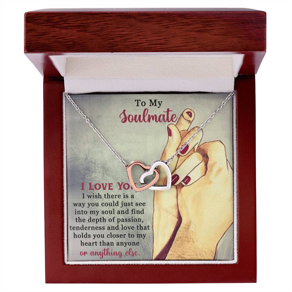 Interlocking Necklace For Soulmate Wife Interlocking Hearts Necklace