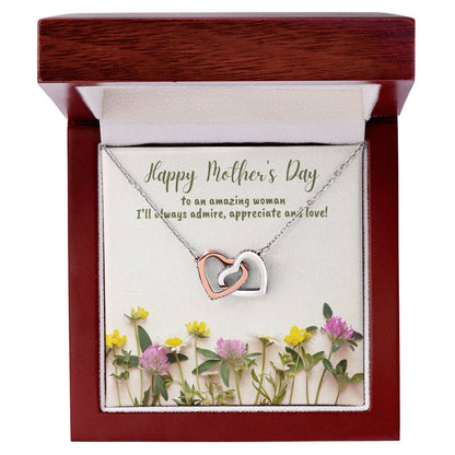 Mother'S Day Two Hearts Sp008 Interlocking Hearts Necklace