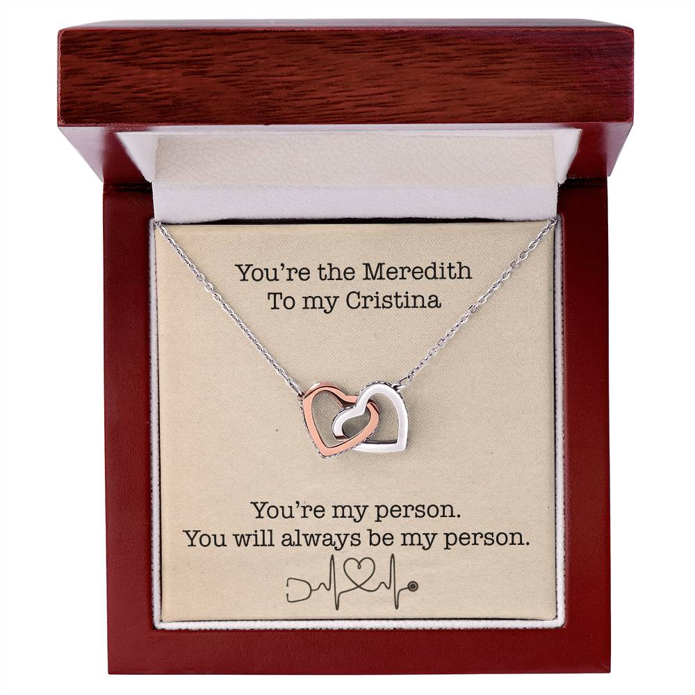 Grey'S Anatomy - You'Re My Person Interlocking Necklace Interlocking Hearts Necklace