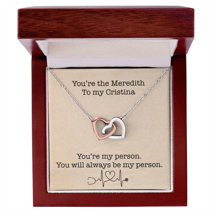 Grey'S Anatomy - You'Re My Person Interlocking Necklace Interlocking Hearts Necklace