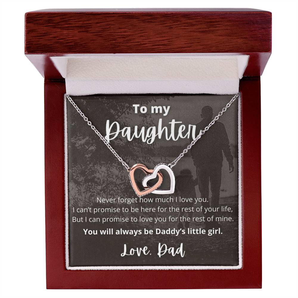 Interlocking Hearts Necklace - Daughter Gift
