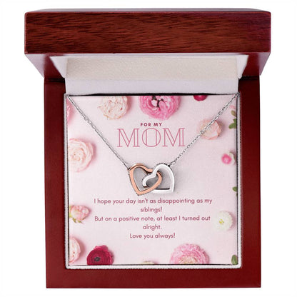 I Turned Out Alright Interlocking Hearts Necklace