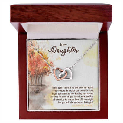 Interlocked Hearts Necklace - For Daughter Interlocking Hearts Necklace