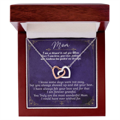 Mom I Am So Blessed Limited Edition Interlocking Hearts Necklace