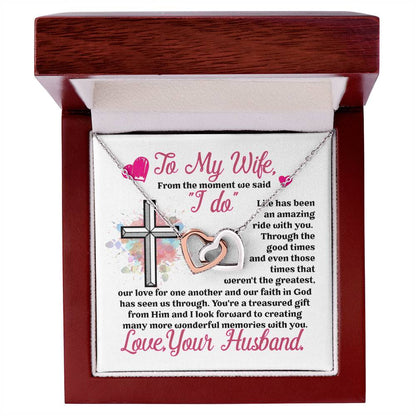 Gift For Wife - Interlocking Heart Necklace Interlocking Hearts Necklace