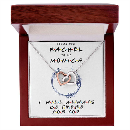 You'Re The Monica To My Phoebe Necklace Gift Bestfriend Birthday Gift Best Friend Gifts Friends Tv Show Necklace Friendship Necklace Interlocking Hearts Necklace