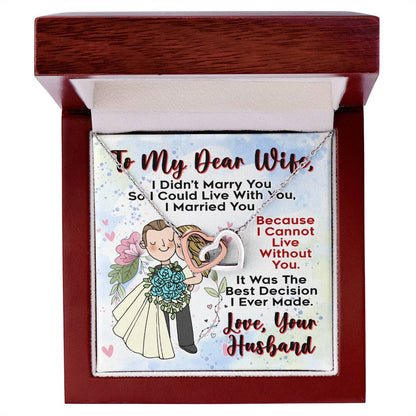 Gift For Wife - Interlocking Heart Necklace Interlocking Hearts Necklace