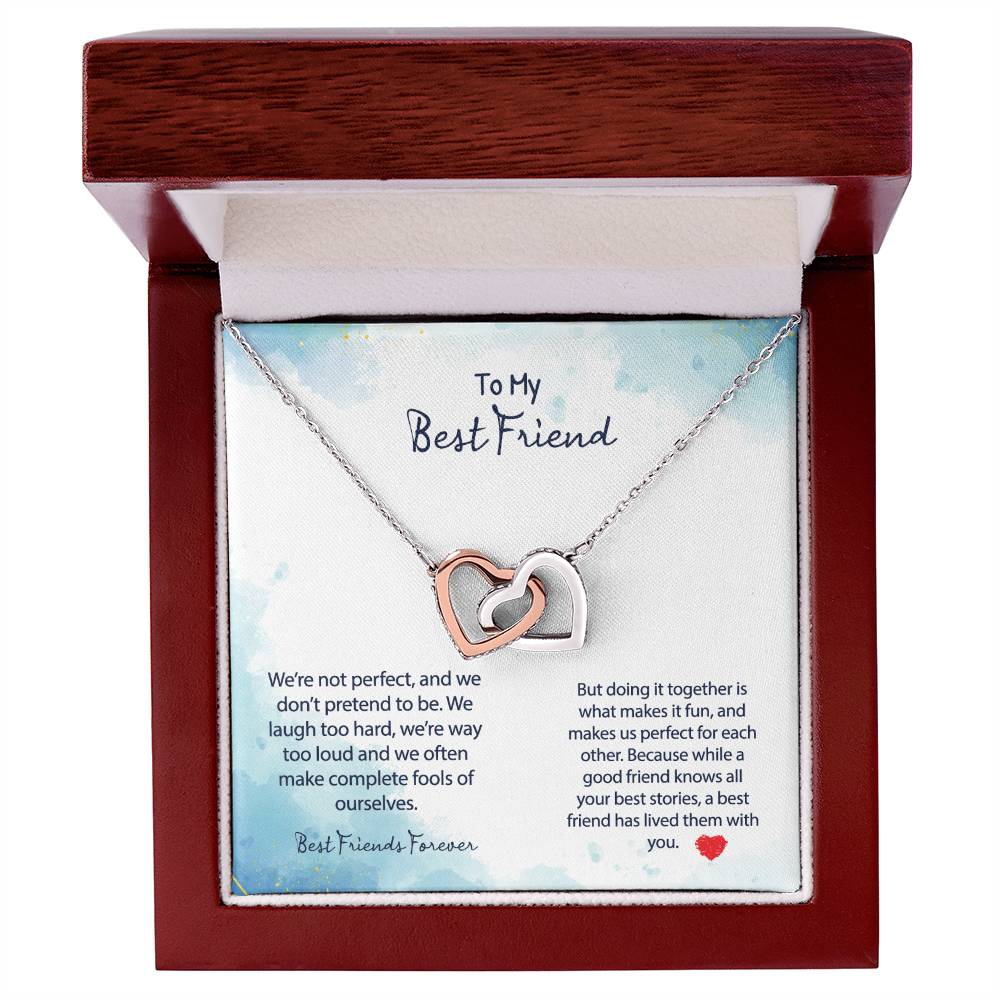 Best Friend Forever Necklace Interlocking Hearts Necklace