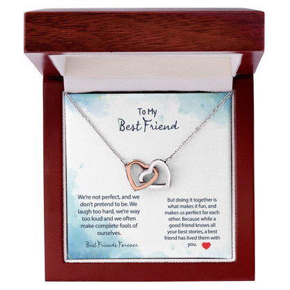 Best Friend Forever Necklace Interlocking Hearts Necklace