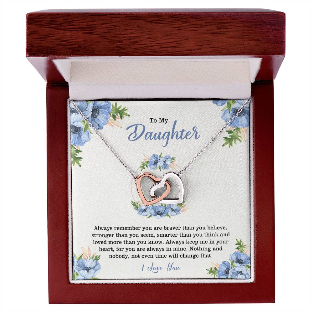 Loved More Than You Know Interlocking Hearts Necklace