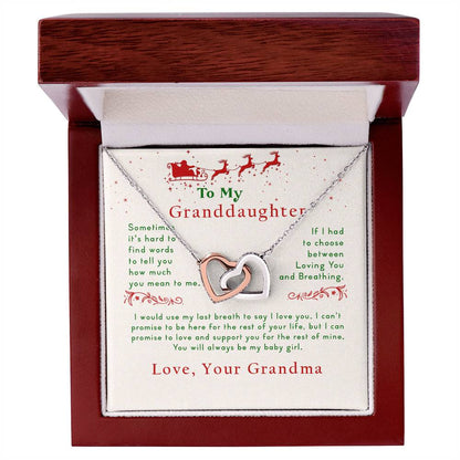 Collection Granddaughter - Christmas - Gift From Grandma Interlocking Hearts Necklace