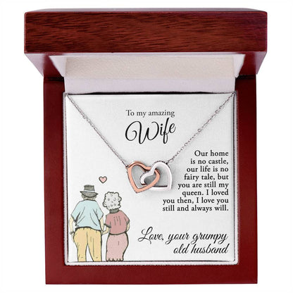 To My Amazing Wife - Necklace Interlocking Hearts Necklace