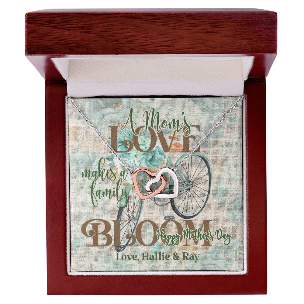 Mother'S Day Sparkly Necklace Two Hearts Pendant For Mom Gift For Your Amazing Mom And Stepmom Premium Quality Gift For Mom Interlocking Hearts Necklace