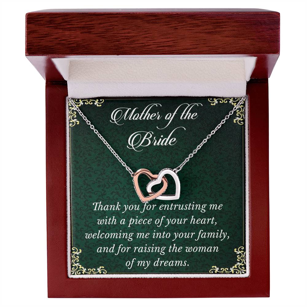 Mother Of The Bride Gift Personalized Mother Of The Bride Wedding Gift Mom Wedding Gift Mother Of The Bride Necklace Interlocking Hearts Interlocking Hearts Necklace
