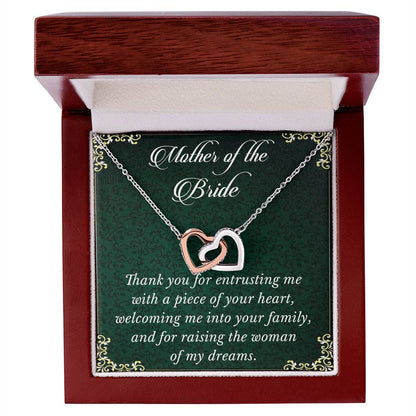 Mother Of The Bride Gift Personalized Mother Of The Bride Wedding Gift Mom Wedding Gift Mother Of The Bride Necklace Interlocking Hearts Interlocking Hearts Necklace