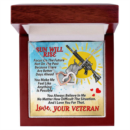 Veteran'S Girl - Interlocking Necklace Interlocking Hearts Necklace