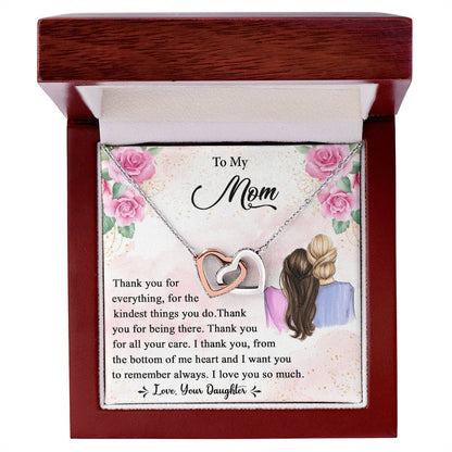 Mother'S Day Gift 2021 - Mother'S Day Gift Form Daughter Interlocking Hearts Necklace
