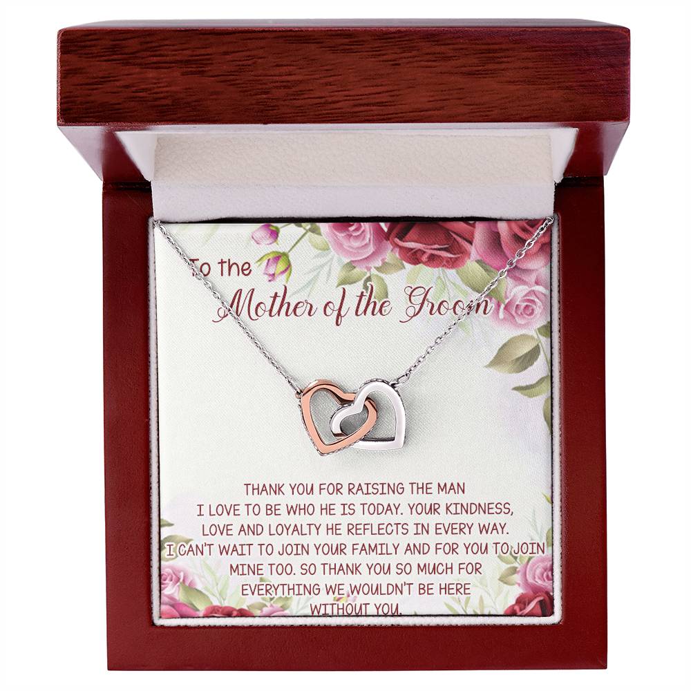 Mother Of The Groom Necklace Mother Of The Groom Jewelry Box Mother In Law Wedding Gift Mother In Law Interlocking Hearts Necklace Gifts