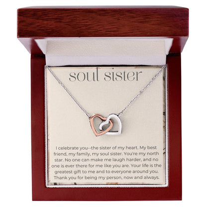 Soul Sister Interlocking Hearts Necklace