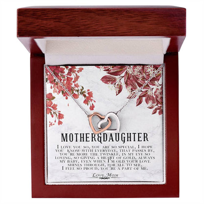 Mother & Daughter Necklace-Interlocking Heart Interlocking Hearts Necklace