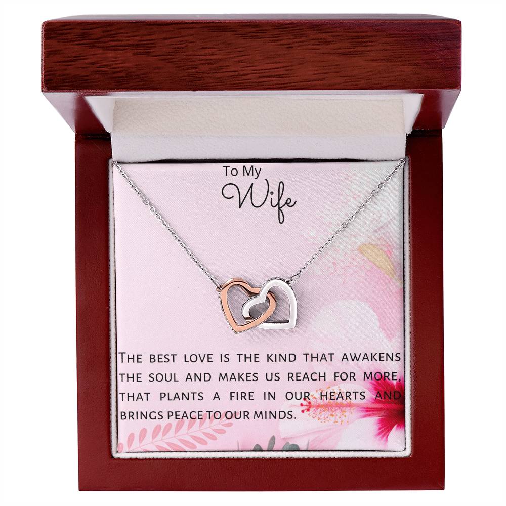 Interlock Hearts Necklace For Loving Wife Interlocking Hearts Necklace