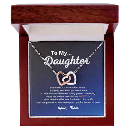 To My Daughter - Love You For The Rest Of My Life - Necklace [Premium] Interlocking Hearts Necklace