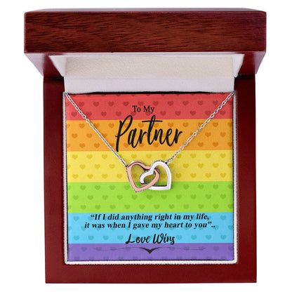 Love Wins Necklace Interlocking Hearts Necklace